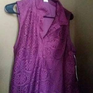 Burgundy sleeveless dress